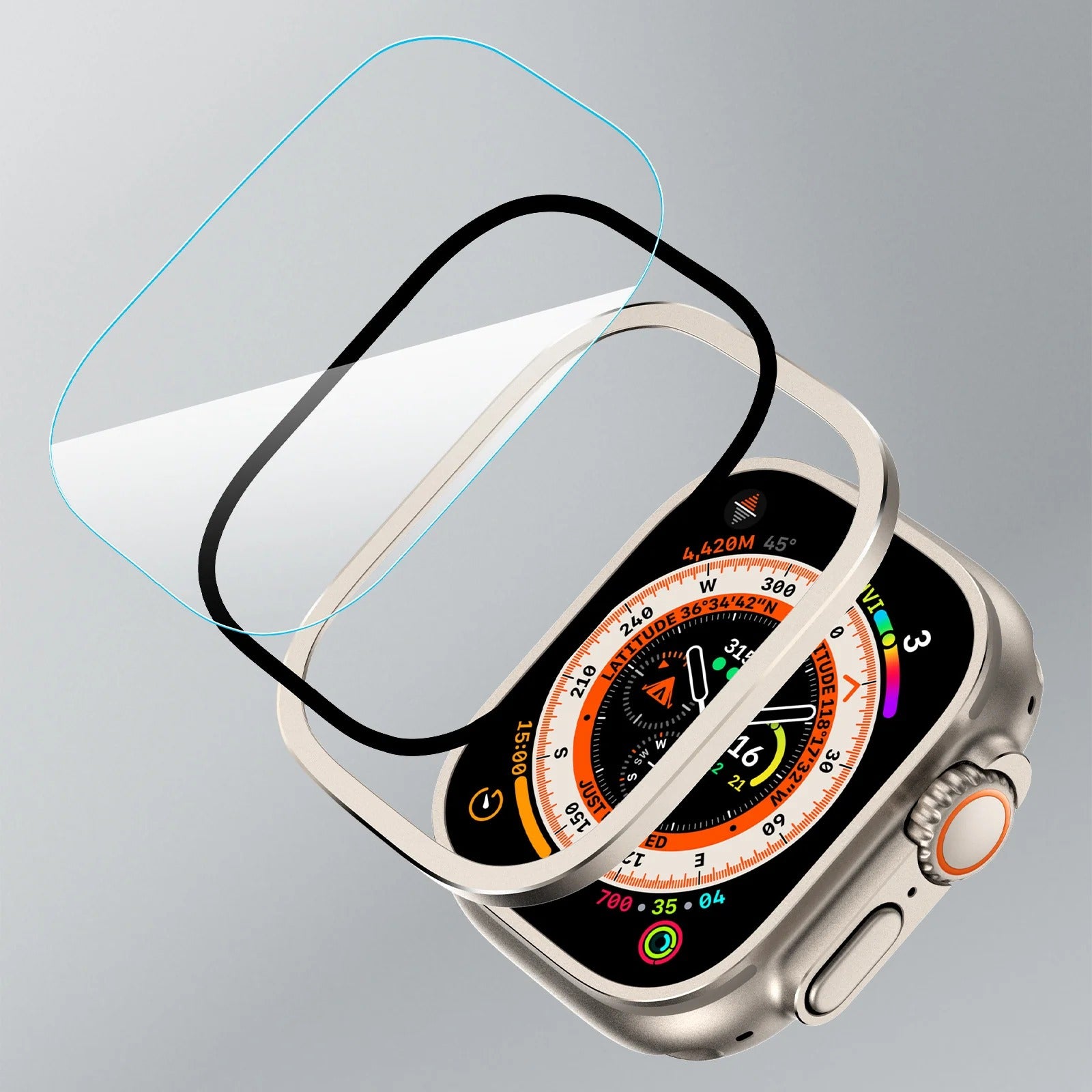P109 - Apple Watch Ultra için Titanyum Ekran Koruyucu