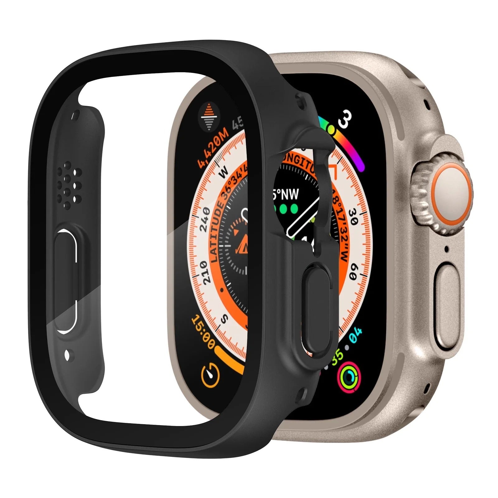 P112 - Apple Watch Ultra İçin Cam Ekran Koruyucu Kılıf
