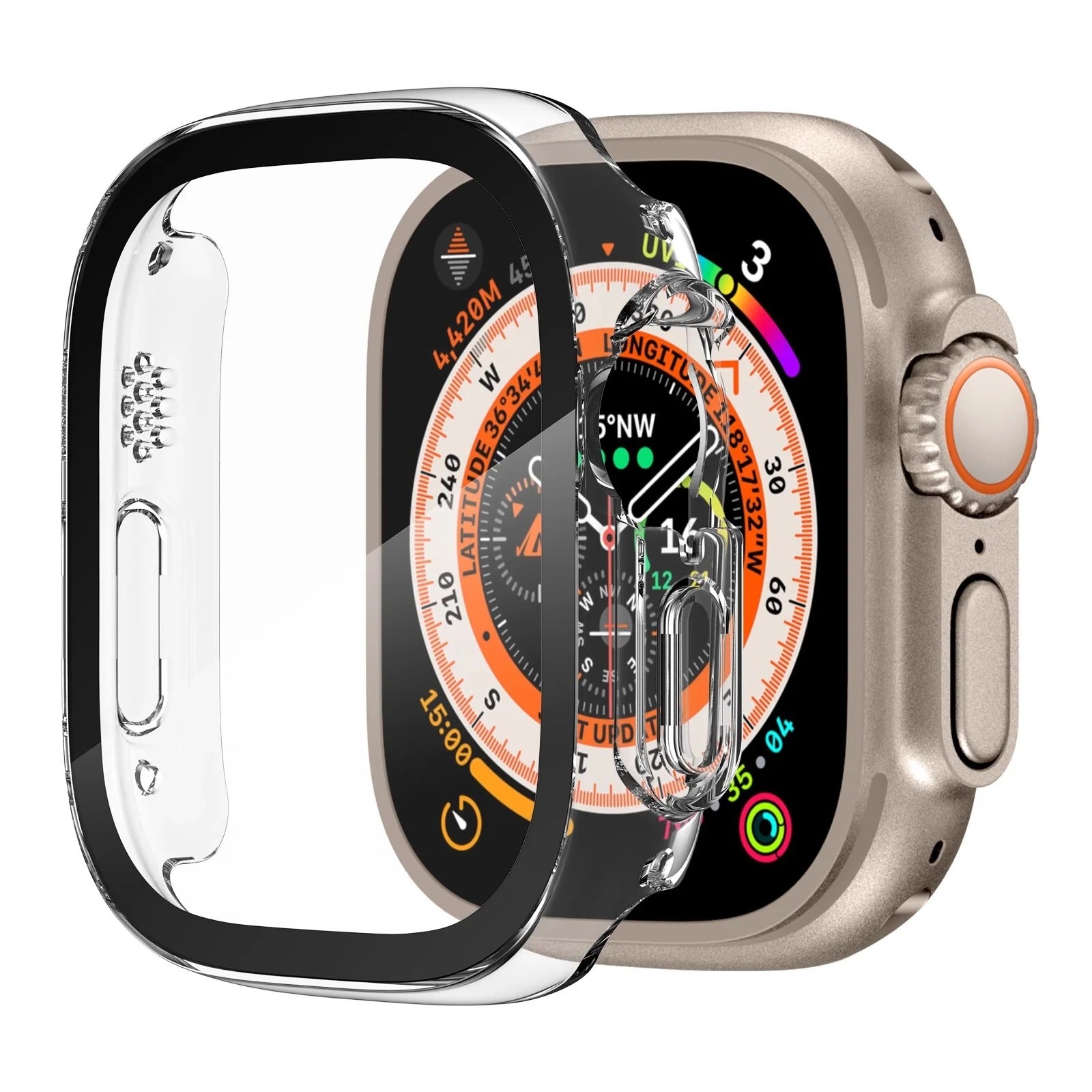 P112 - Apple Watch Ultra İçin Cam Ekran Koruyucu Kılıf