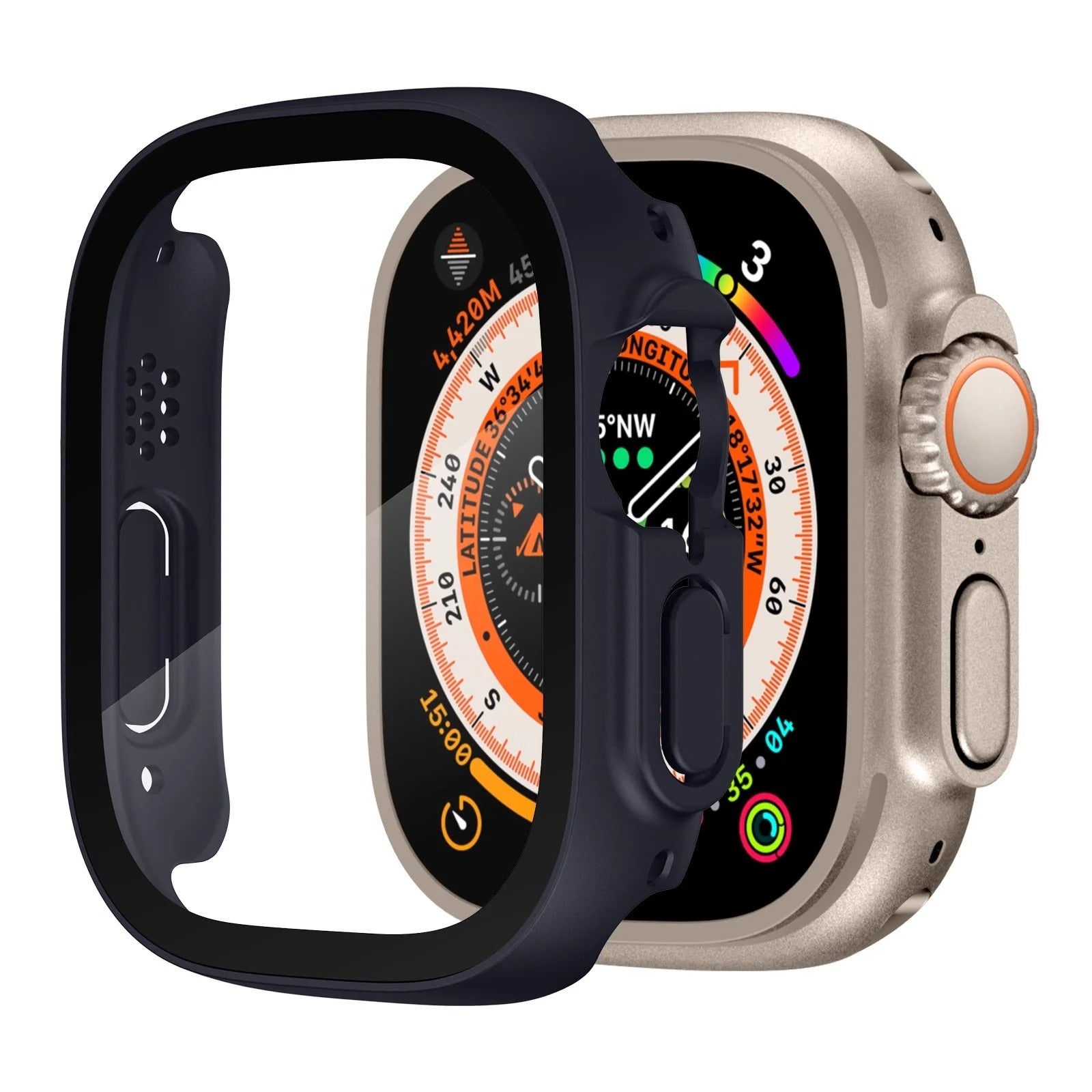 P112 - Apple Watch Ultra İçin Cam Ekran Koruyucu Kılıf