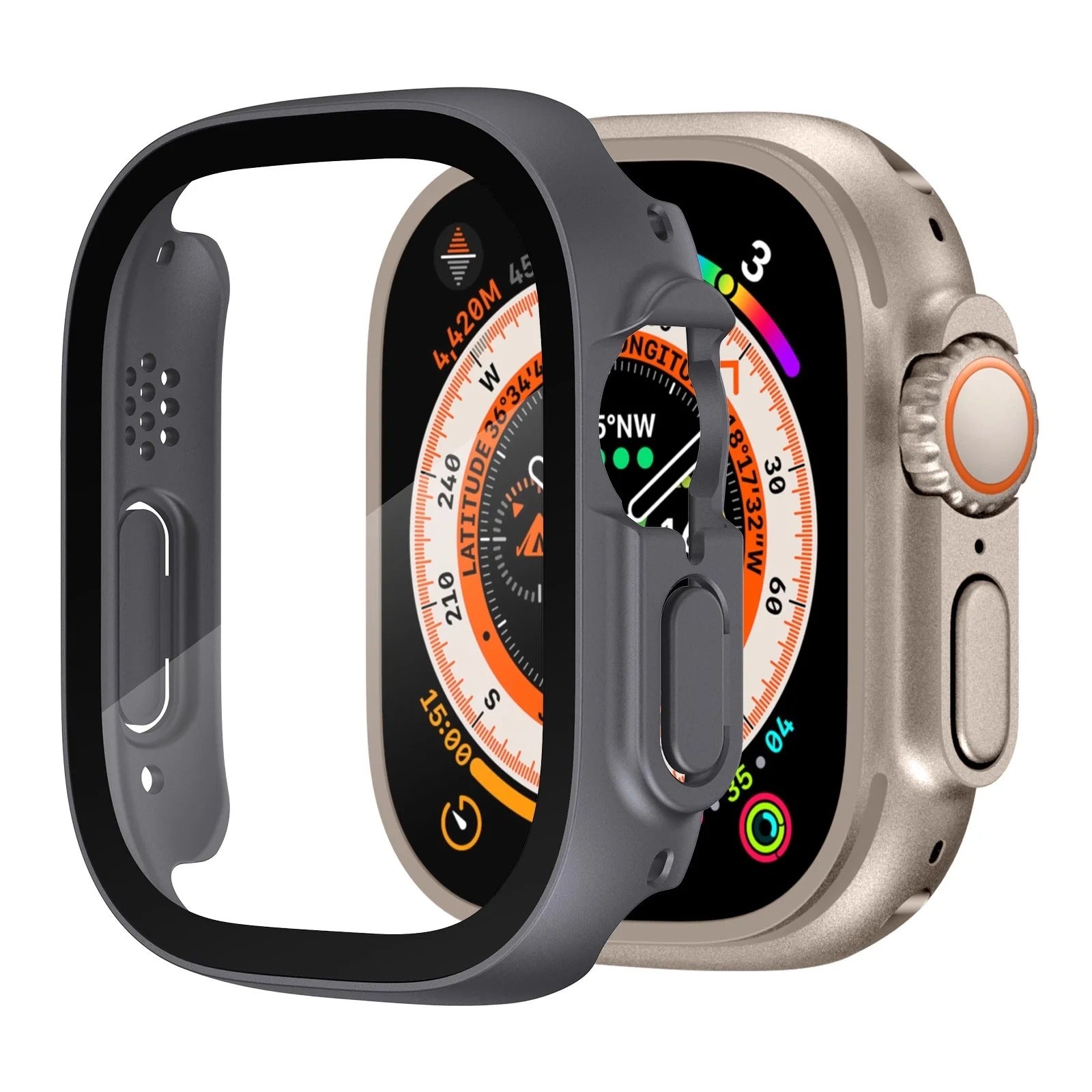 P112 - Apple Watch Ultra İçin Cam Ekran Koruyucu Kılıf
